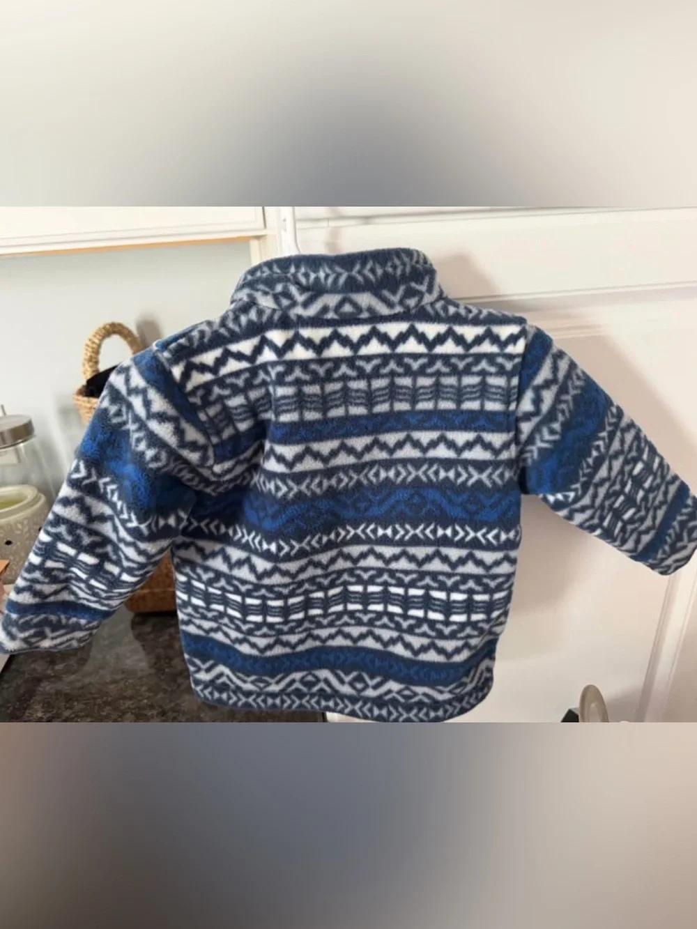 Columbia Kids Navy & White Patterned Fleece Jacket
